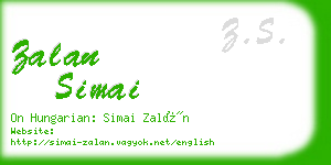 zalan simai business card